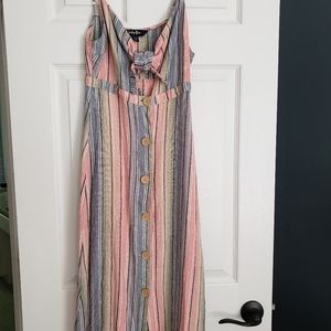 Striped midi dress size small